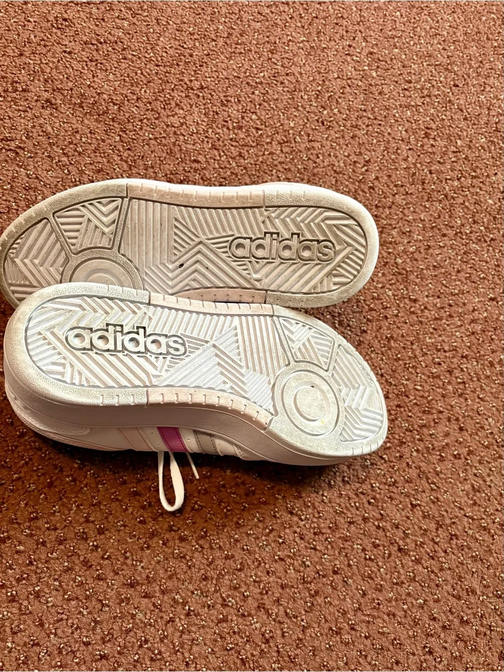 Adidas whiteSneakers with Pink Accent - Women's Casual Shoes